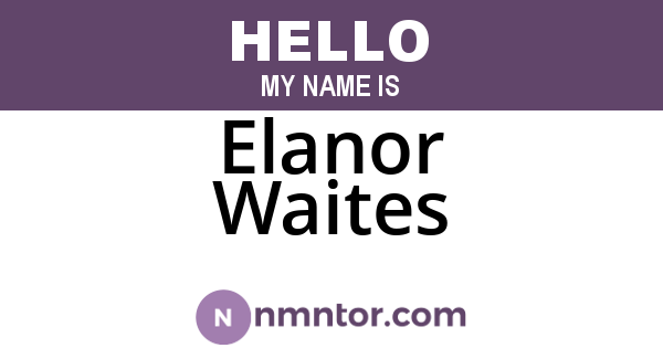 Elanor Waites
