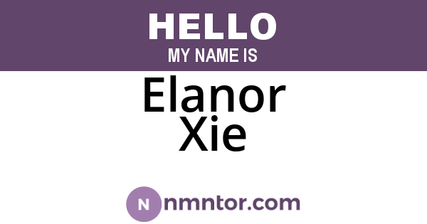Elanor Xie