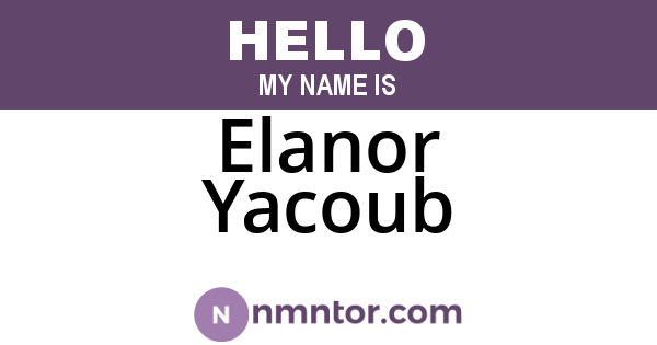 Elanor Yacoub