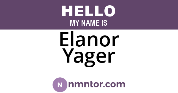 Elanor Yager