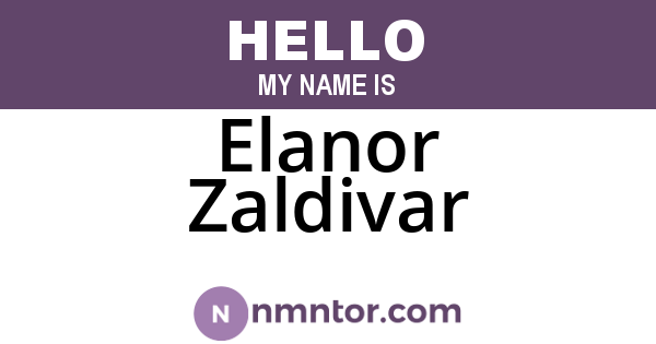 Elanor Zaldivar