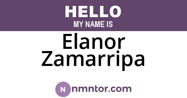 Elanor Zamarripa
