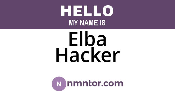 Elba Hacker