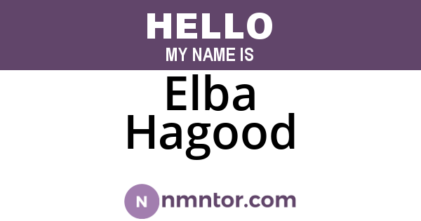 Elba Hagood