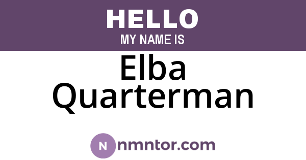 Elba Quarterman