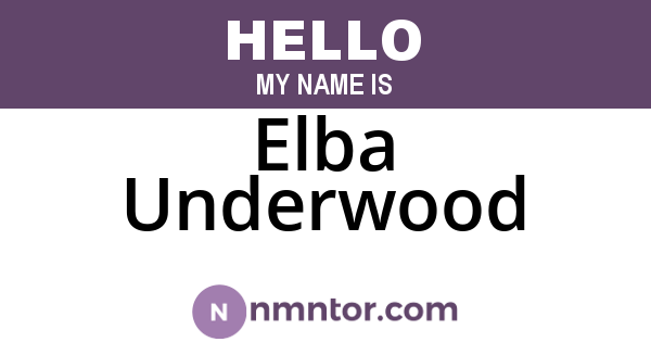 Elba Underwood