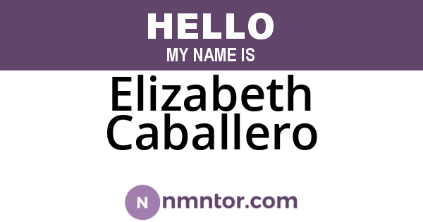 Elizabeth Caballero