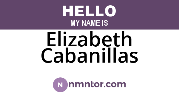 Elizabeth Cabanillas