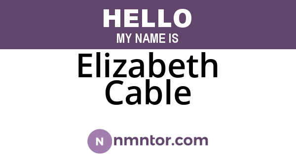Elizabeth Cable