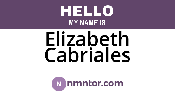 Elizabeth Cabriales