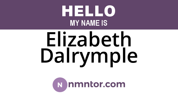 Elizabeth Dalrymple