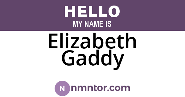 Elizabeth Gaddy