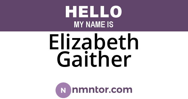 Elizabeth Gaither