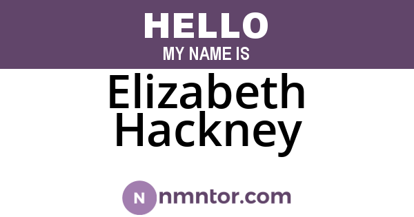 Elizabeth Hackney