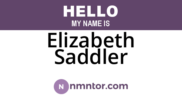 Elizabeth Saddler