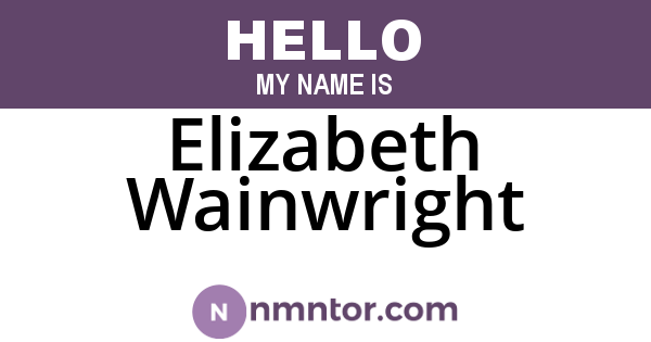 Elizabeth Wainwright