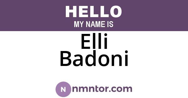 Elli Badoni