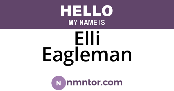 Elli Eagleman