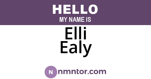 Elli Ealy