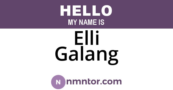 Elli Galang