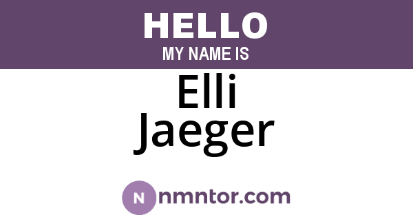 Elli Jaeger