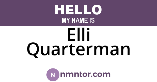 Elli Quarterman