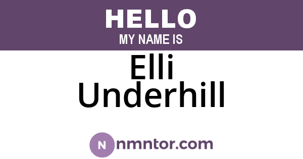 Elli Underhill