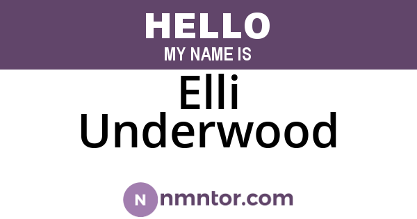 Elli Underwood