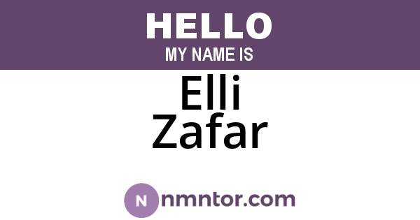 Elli Zafar
