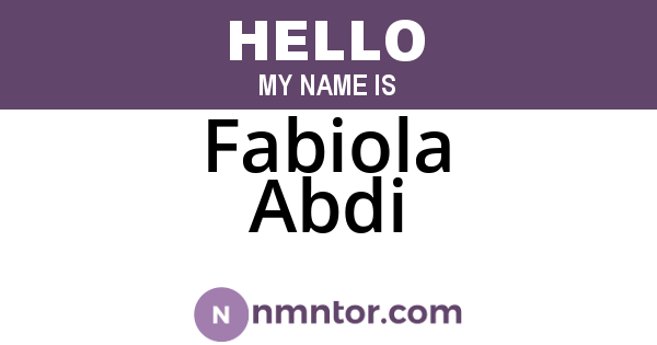 Fabiola Abdi