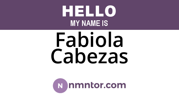 Fabiola Cabezas