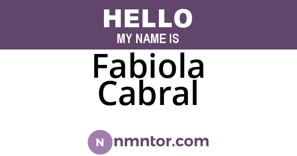 Fabiola Cabral
