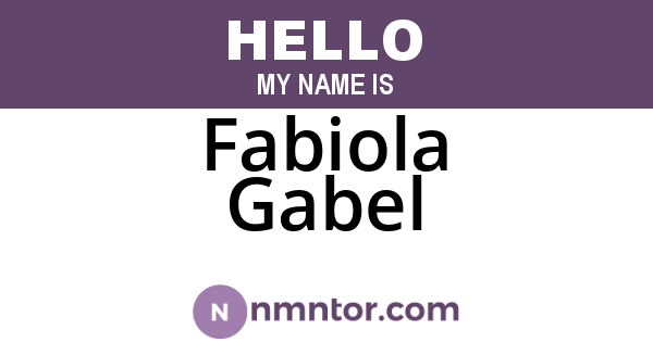 Fabiola Gabel