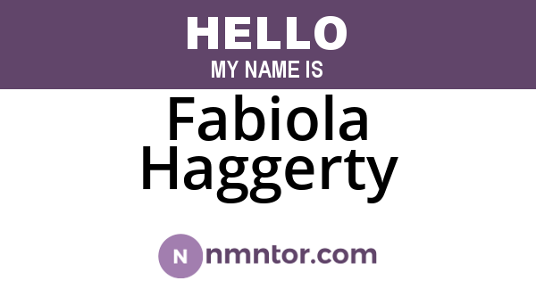 Fabiola Haggerty
