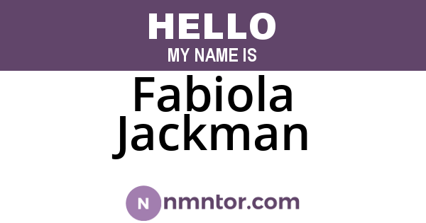 Fabiola Jackman