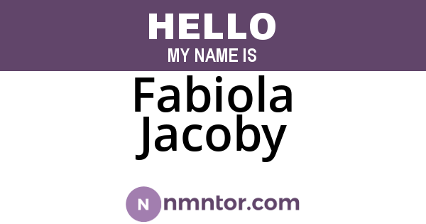 Fabiola Jacoby