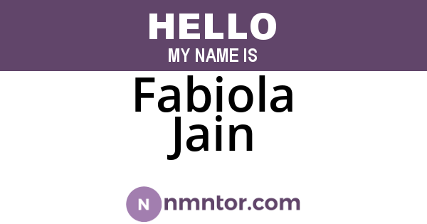 Fabiola Jain