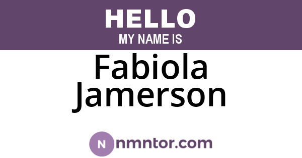 Fabiola Jamerson