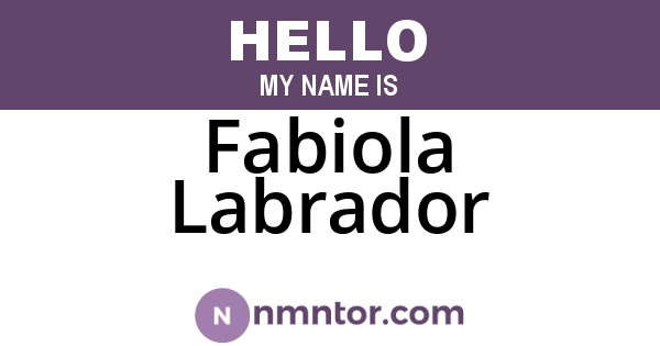 Fabiola Labrador