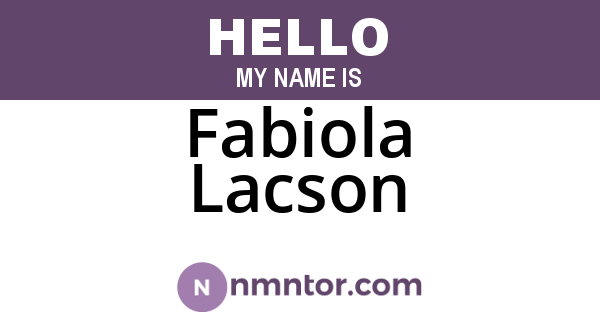 Fabiola Lacson