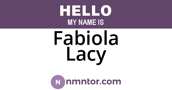 Fabiola Lacy