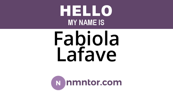 Fabiola Lafave
