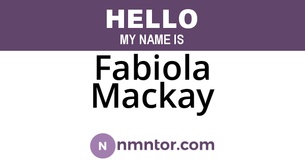 Fabiola Mackay
