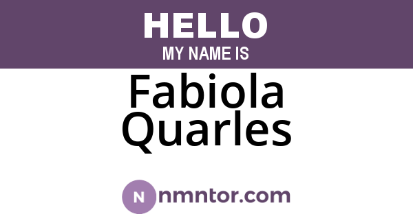 Fabiola Quarles