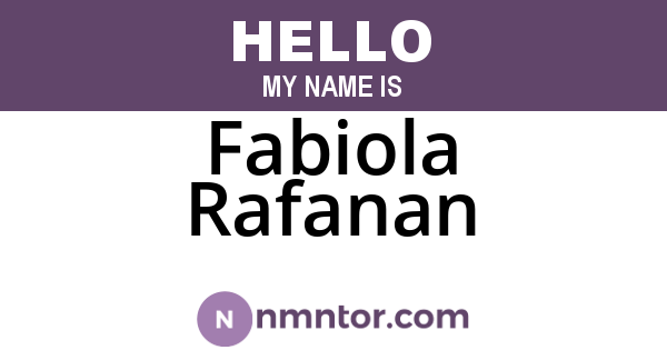 Fabiola Rafanan