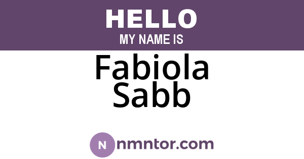 Fabiola Sabb