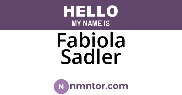 Fabiola Sadler