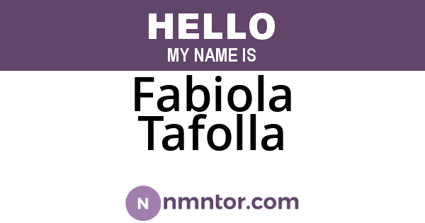 Fabiola Tafolla