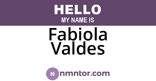 Fabiola Valdes