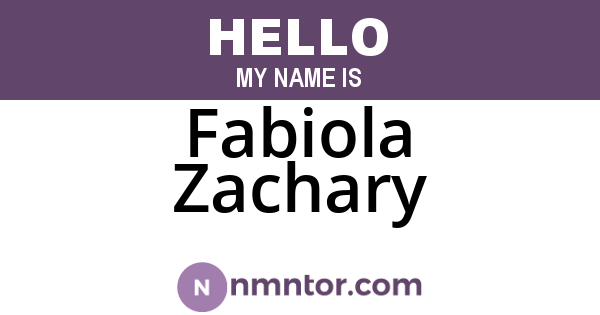 Fabiola Zachary